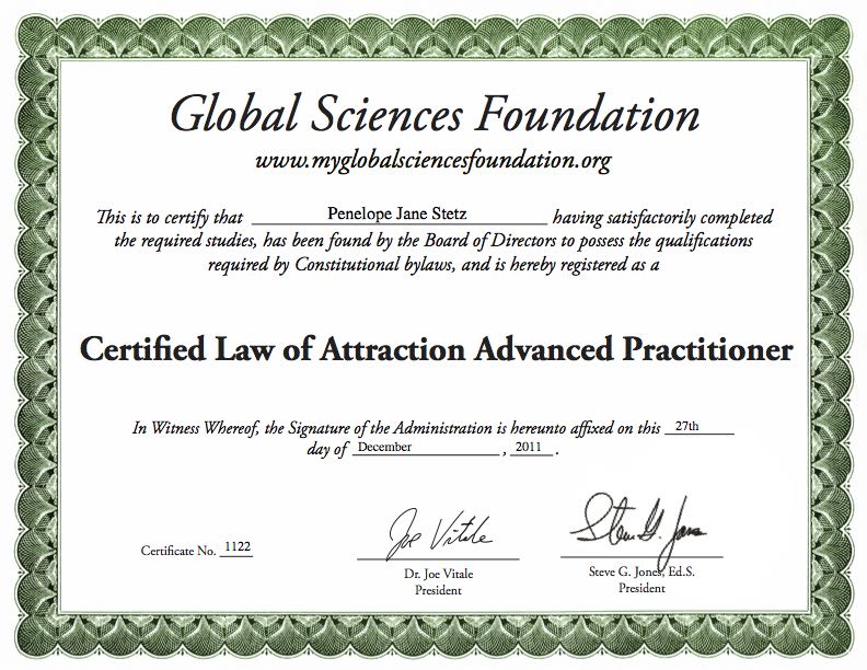 Law of Attraction certification